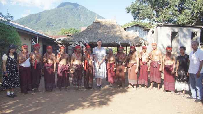 Barbara Titus with residents of the village of Lewoloba
